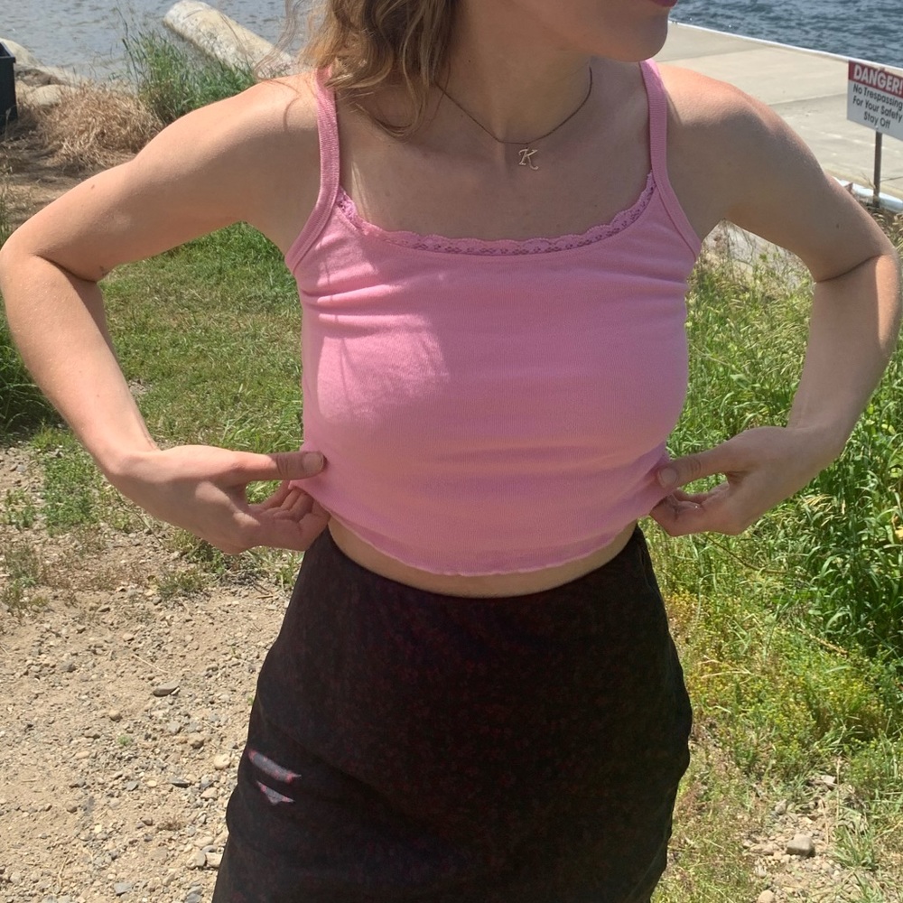 cute pink PacSun tank top!
